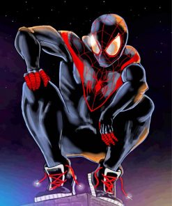 Miles Morales Marvel Hero paint by number