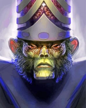 Mojo Jojo Monkey Paint by numbers