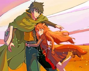 Naofumi and Raphtalia Anime Characters paint by numbers