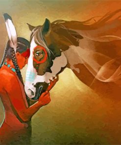 Native Indian Horse paint by numbers