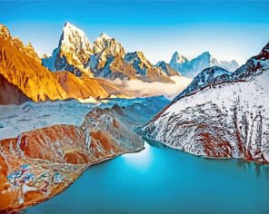 Nepal gokyo lake paint by numbers