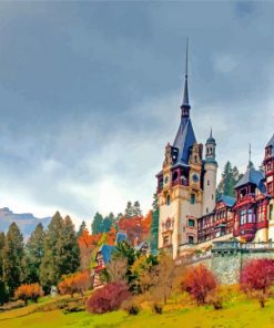 Peles castle Sinaia paint by number