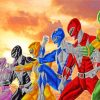 Power Rangers Team paint by numbers