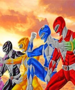 Power Rangers Team paint by numbers