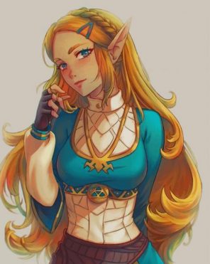 Princess Zelda paint by numbers