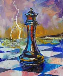 Queen Chess Piece paint by number