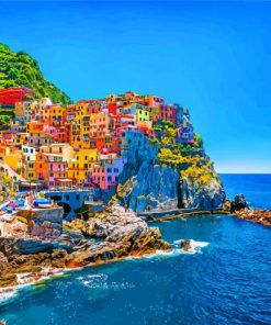 Riomaggiore Beach manarola paint by numbers