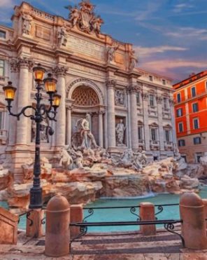 Trevi Fountain paint by numbers