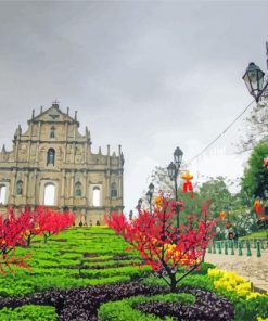 Ruins Of St Pauls Macao paint by number