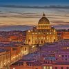 Saint Peters Basilica At Night paint by number