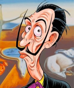 Salvador Dali Caricature Paint By Numbers