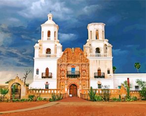 San Xavier Indian Reservation paint by number