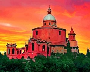 Sanctuary of the Madonna di San Luca Sunset paint by number