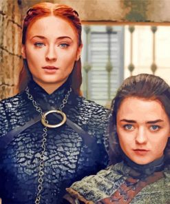 Sansa And Arya Stark paint by number