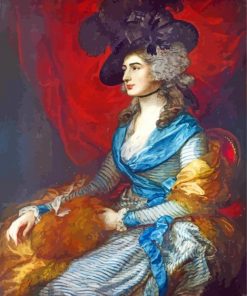 Sarah Siddons By Gainsborough Paint by number