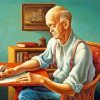 Self Portrait Thomas Hart Benton paint by number