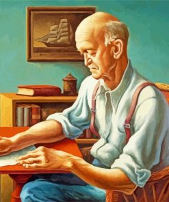 Self Portrait Thomas Hart Benton paint by number