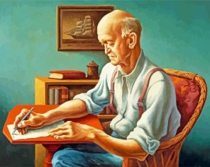 Self Portrait Thomas Hart Benton paint by number