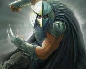 Shredder Supervillain paint by number