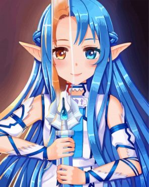 Sword Art Online Asuna paint by numbers