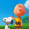 Snoopy And Charlie Brown Cartoon Paint by number