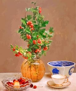 Still Life With Vase Of Hawthorn Paint by number