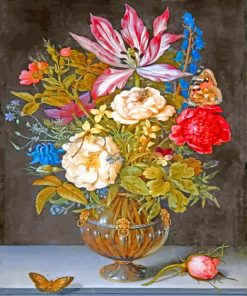 Still life with flowers Ambrosius Bosschaert paint by number