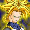 Super Saiyan Trunks dragon ball paint by number