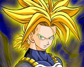 Super Saiyan Trunks dragon ball paint by number