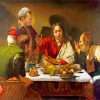 Supper at Emmaus by Caravaggio paint by number