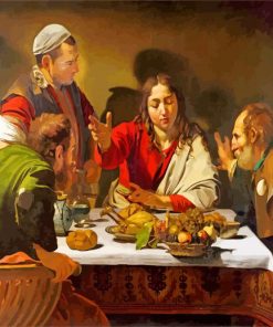 Supper at Emmaus by Caravaggio paint by number