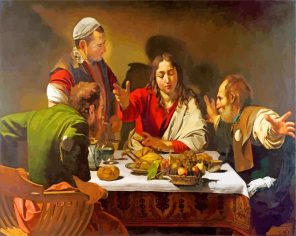 Supper at Emmaus by Caravaggio paint by number