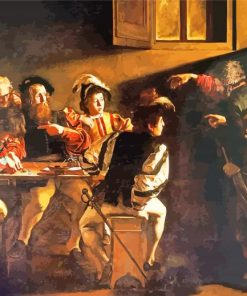 The Calling of St Matthew Caravaggio paint by number