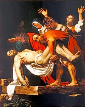 The Entombment of Christ Caravaggio paint by number