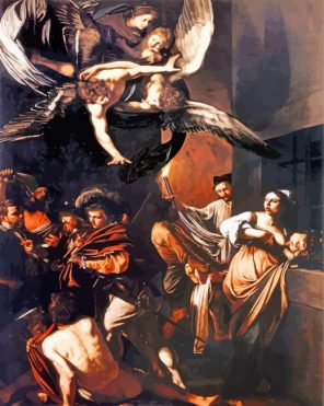 The Seven Works of Mercy by Caravaggio paint by number