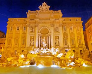 Trevi Fountain Building paint by number