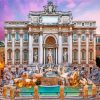 Trevi Fountain Italy paint by number