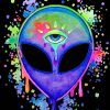 Trippy Alien paint by numbers