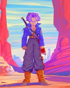 Trunks Dragon Ball paint by numbers