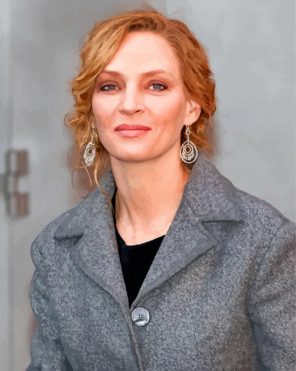 Uma Thurman Actress paint by number