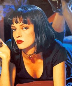 Uma Thurman Mia Wallace paint by numbers