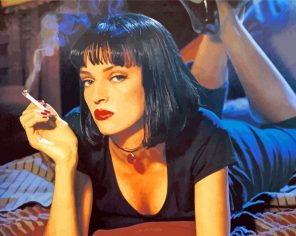 Uma Thurman Mia Wallace paint by numbers