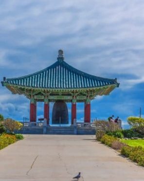 Korean Friendship Bell Monument Paint by numbers