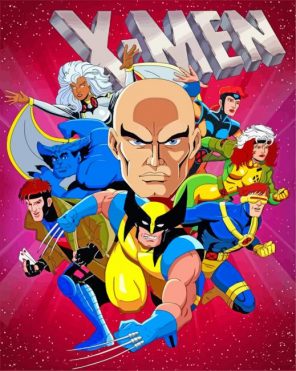 X men Cartoon paint by numbers