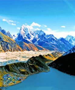 Aesthetic Gokyo Lakes Paint by number