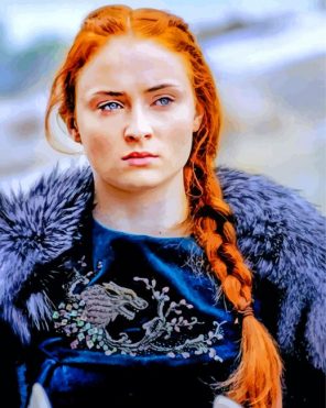 Aesthetic Sansa Stark paint by number