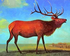 albert bierstadt Elk paint by number