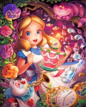 Alice In Wonderland Disney Animation paint by numbers