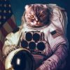 Space Astronaut Cat Paint by numbers