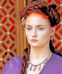 beautiful sansa stark paint by number